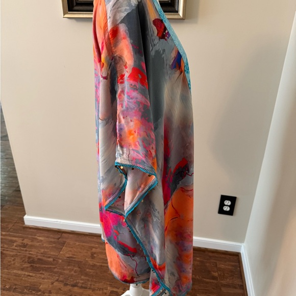 Like New Soft Surroundings Isle of White Topper or Ruana. Sz Large. Gorgeous! - Picture 6 of 10